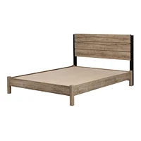 Double Platform Bed Set - Munich Weathered Oak