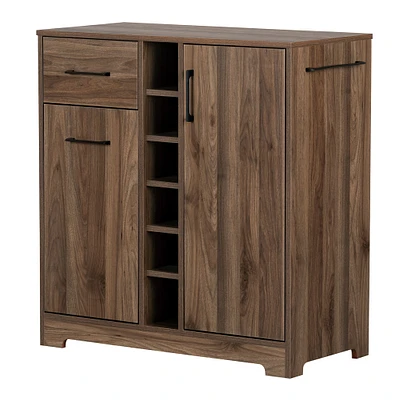 Bar Cabinet and Bottle Storage - Vietti Natural Walnut