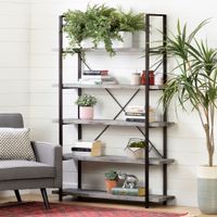 5-Shelf Shelving Unit - Gimetri Soft Gray