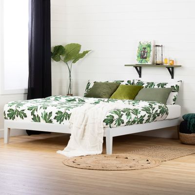 Platform King Bed - Vito Pure White