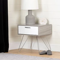 Nightstand - Slendel Soft Elm and White