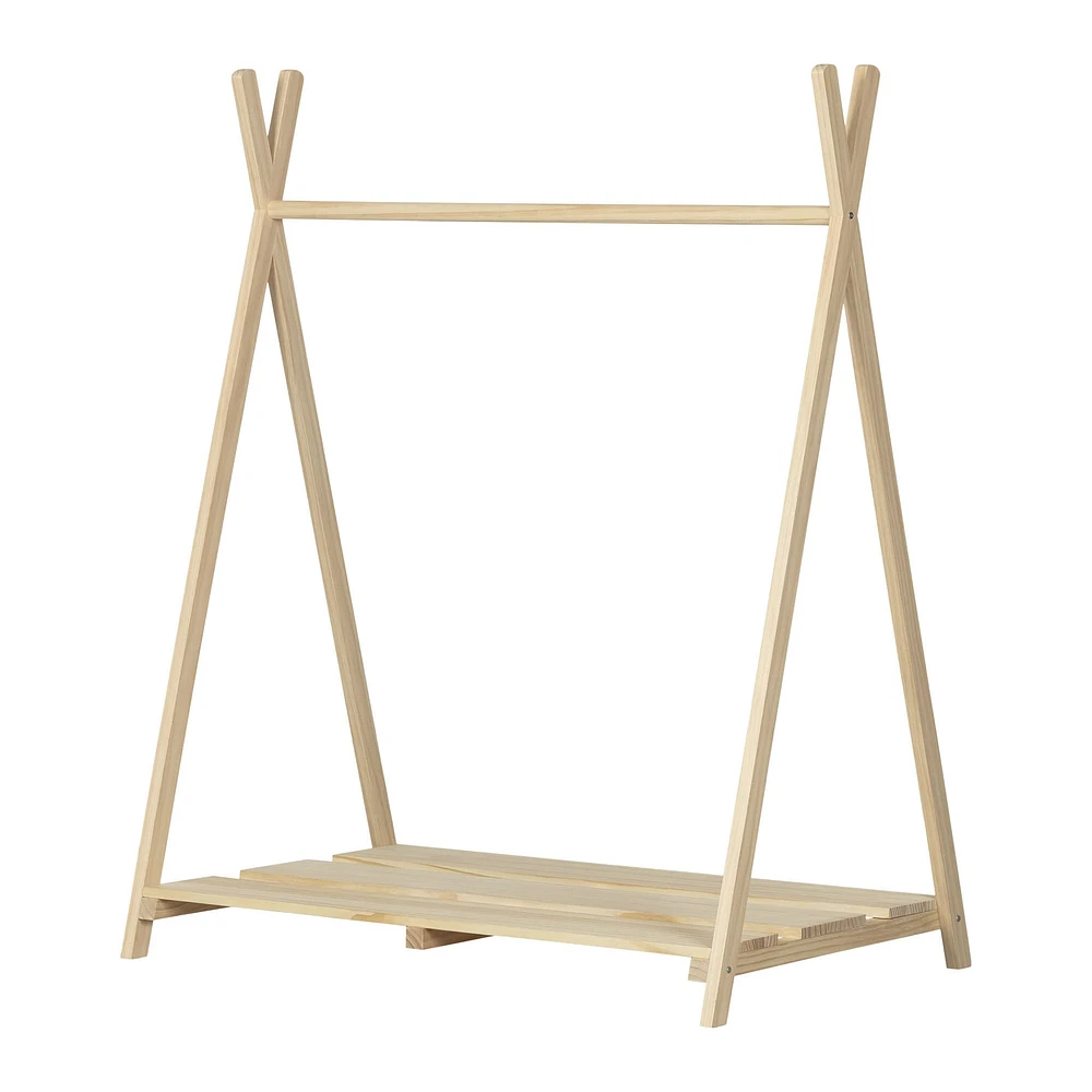 Sweedi Scandinavian Clothes Rack for Kids - Natural Pine