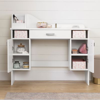 Tiara Makeup Desk - Pure White