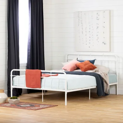 Metal Platform Queen Bed - Versa Pure White