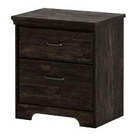2-Drawer Nightstand - Versa Rubbed Black