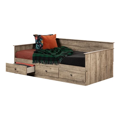 Daybed with Storage - Tassio Weathered Oak