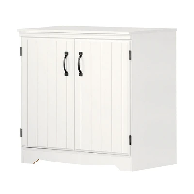 Armoire de Rangement avec 2 Portes - Farnel Blanc Solide