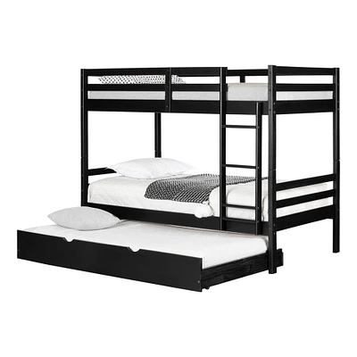 Bunk Beds with Trundle - Fakto Matte Black