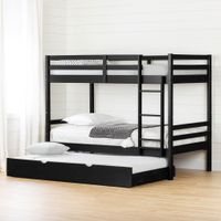 Bunk Beds with Trundle - Fakto Matte Black