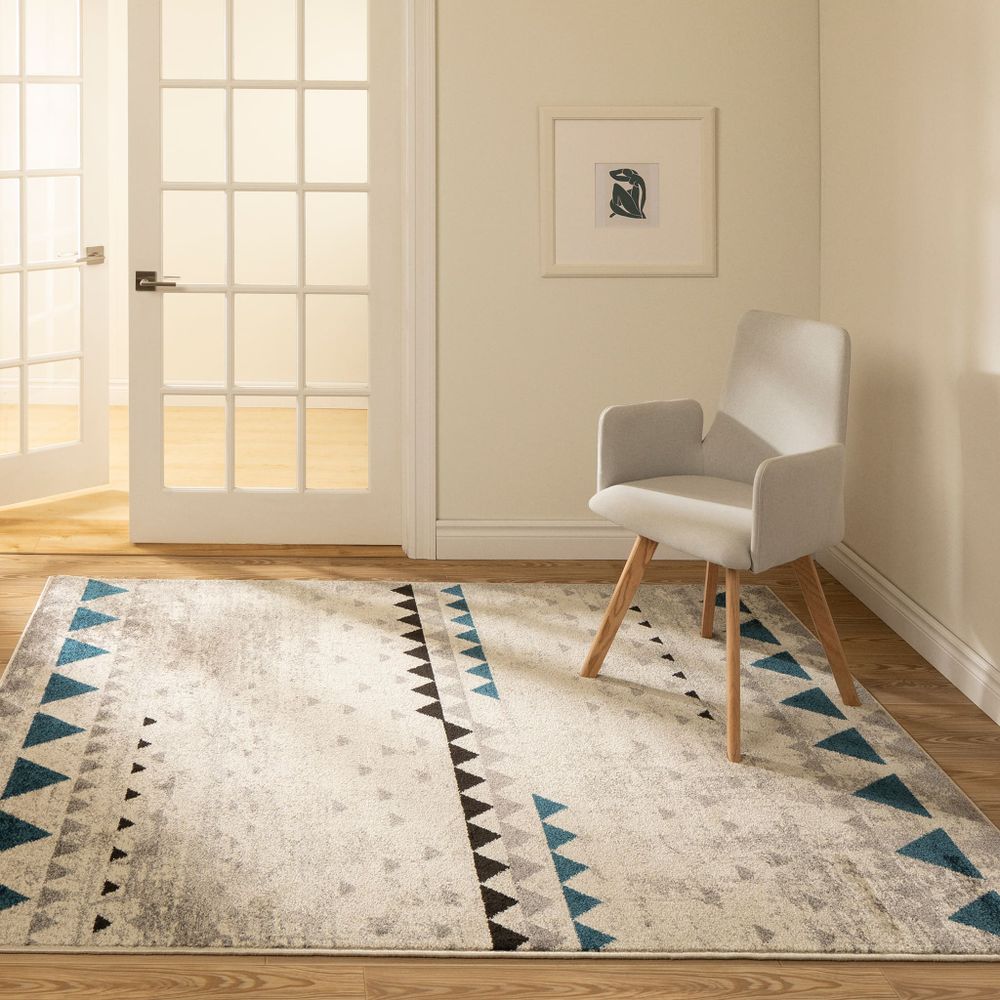 Geometric Triangles Area Rug