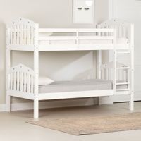 Solid Wood Bunk Beds - Tiara Pure White