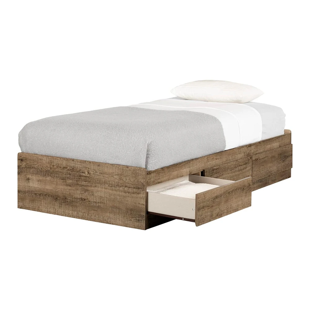 Munich Twin Mates Bed - Weathered Oak