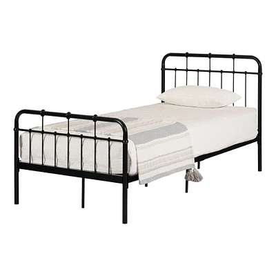 Vito Twin Metal Bed - Black