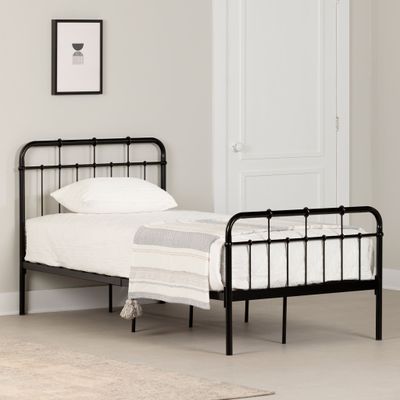 Vito Twin Metal Bed - Black