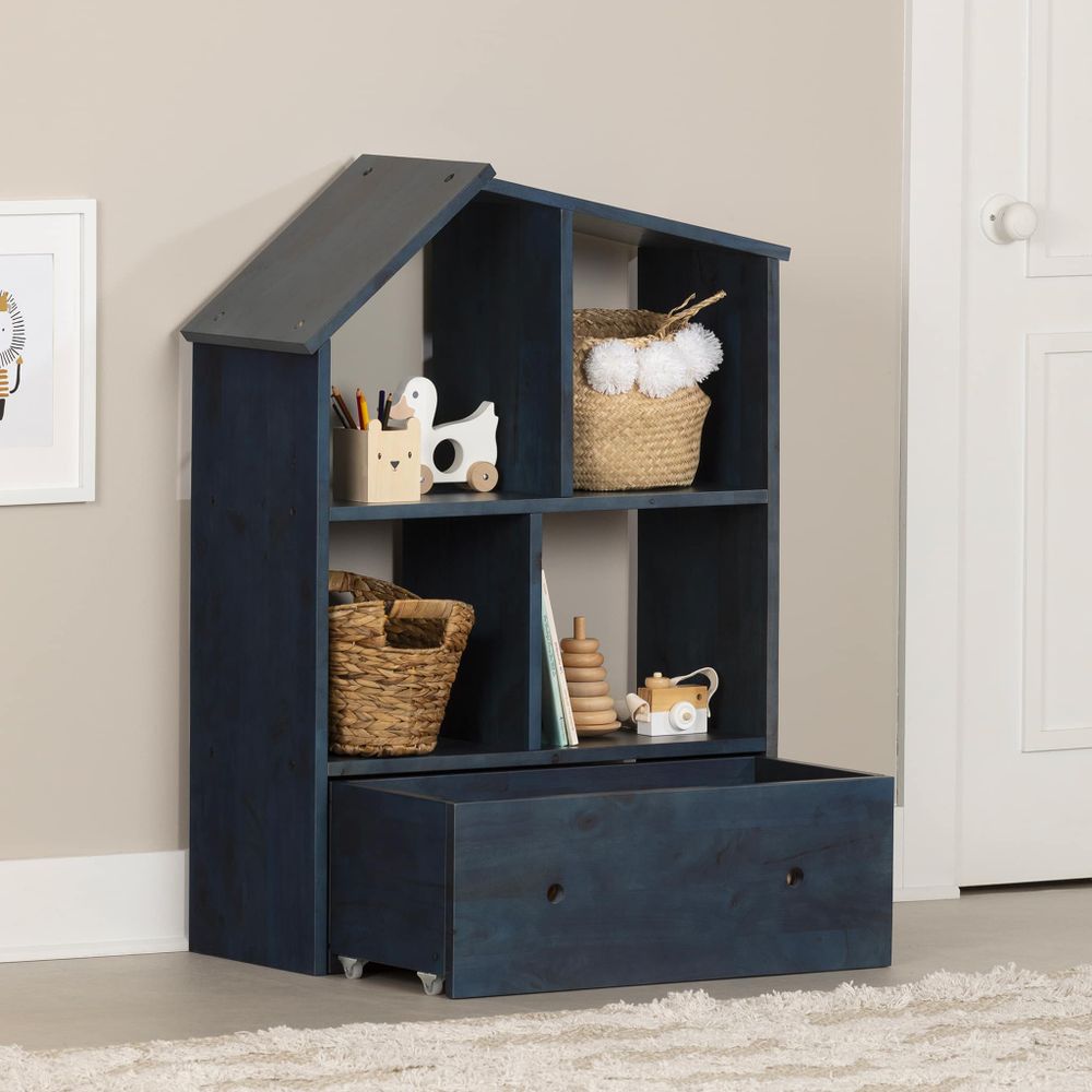 Bookcase with Storage Bin