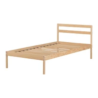 Wooden Twin Bed - Sweedi Natural Wood