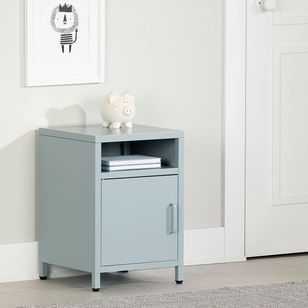 Metal 1-Door Nightstand