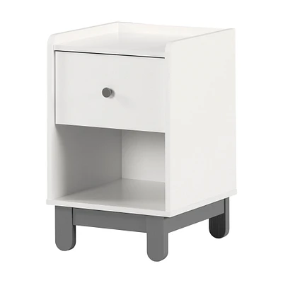 Nightstand - Bebble Soft Gray and White