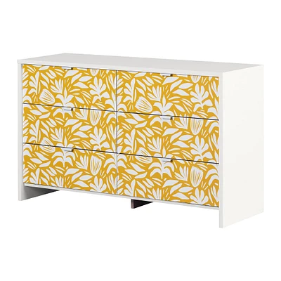 Bureau double - Bloom Blanc et jaune