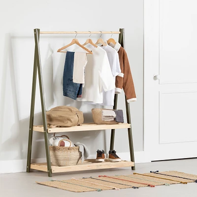 Clothes Rack with Storage Shelves