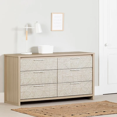 Bureau double - Munich Orme naturel et Blanc