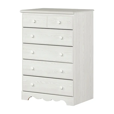 Commode 5 tiroirs - Summer Breeze Pin blanc