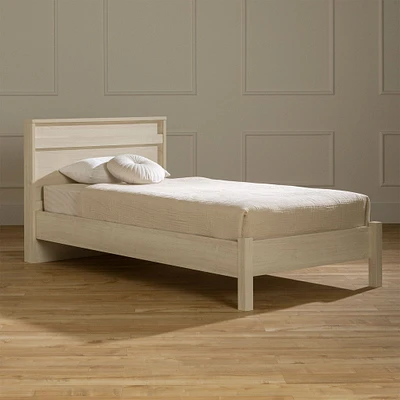 Complete Bed with Headboard - August Bleached Oak