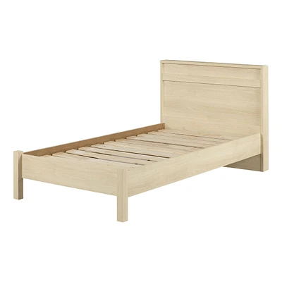 Complete Bed with Headboard - August Bleached Oak