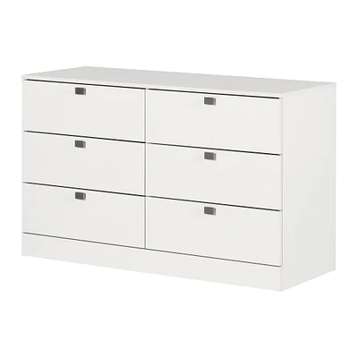 Bureau 6 Tiroirs Spark - Blanc Solide