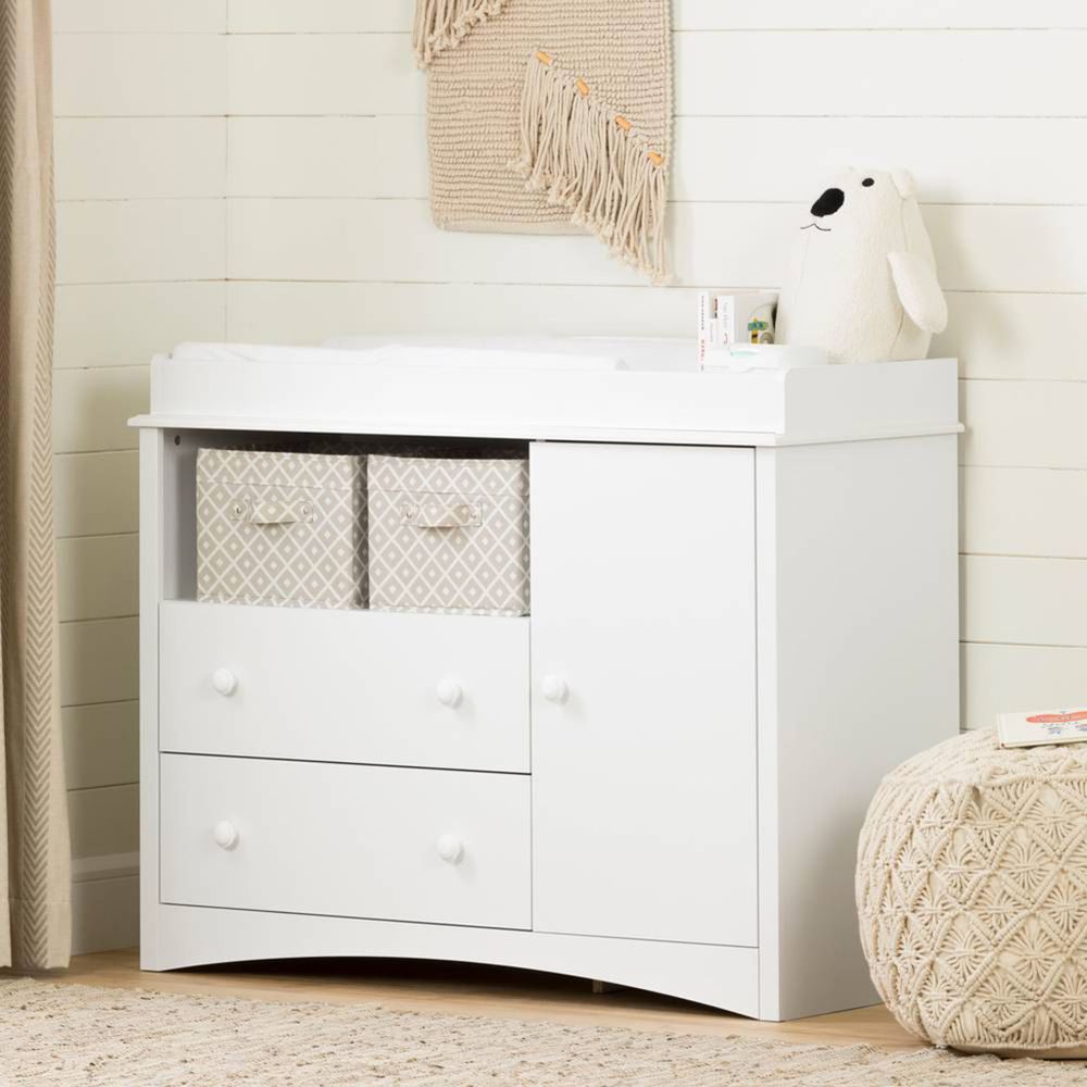 Peek-a-boo Changing Table - Pure White