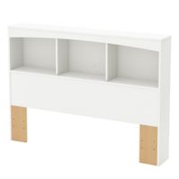 Step One Double Bookcase Headboard - Pure White