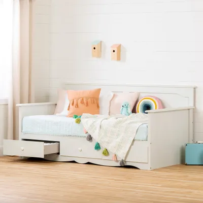 Daybed with Storage - Summer Breeze White Wash