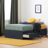 Twin Bed with Trawers Summer Breeze - Blueberry