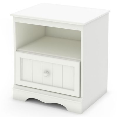 Savannah 1-Drawer Nightstand - Pure White