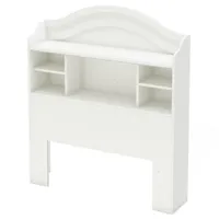 Savannah Twin Bookcase Headboard - Pure White