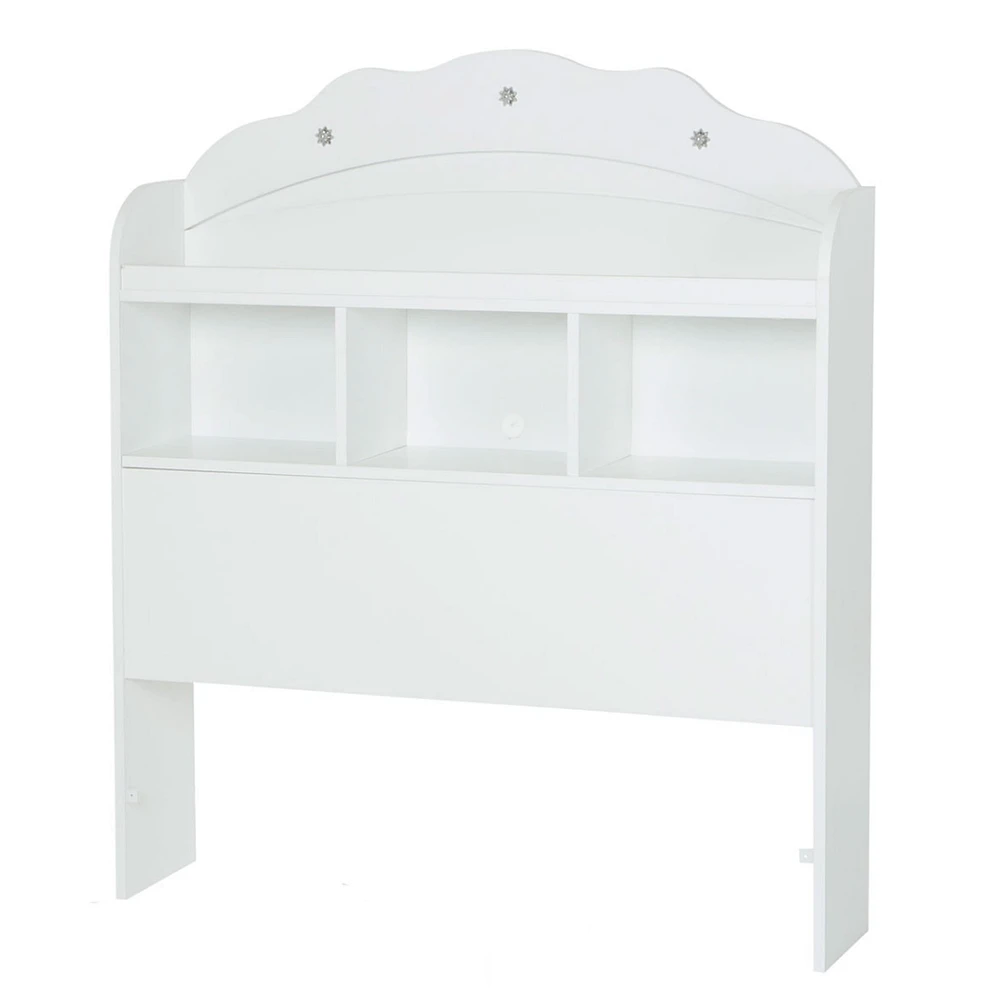 Tiara Twin Bookcase Headboard - Pure White