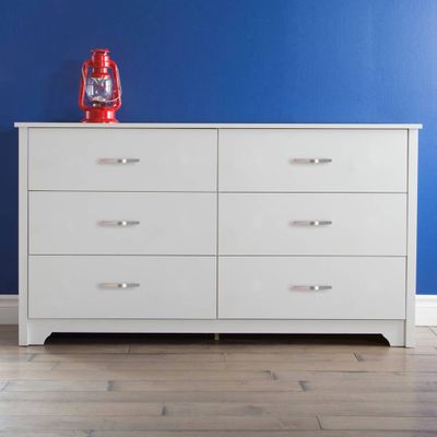 6 drawers chest white fusion