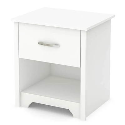 Fusion 1-Drawer Nightstand with Storage - Pure White