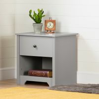 1-Drawer Nightstand - Vito Soft Gray