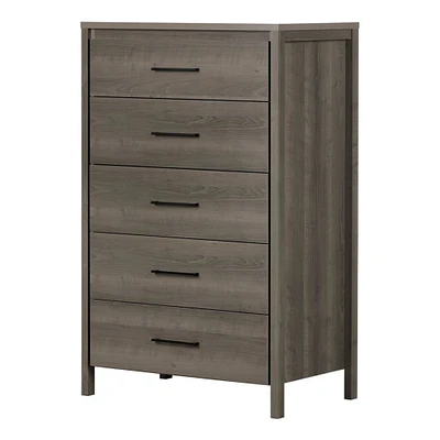 Gravity 5-Drawer Chest Dresser - Gray Maple