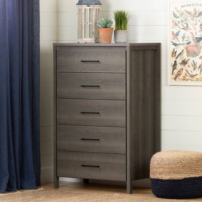 Gravity 5-Drawer Chest Dresser - Gray Maple