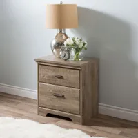 2-Drawer Nightstand - Versa Weathered Oak