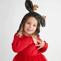 Ribbed Long Sleeves Tutu Dress 2-6y