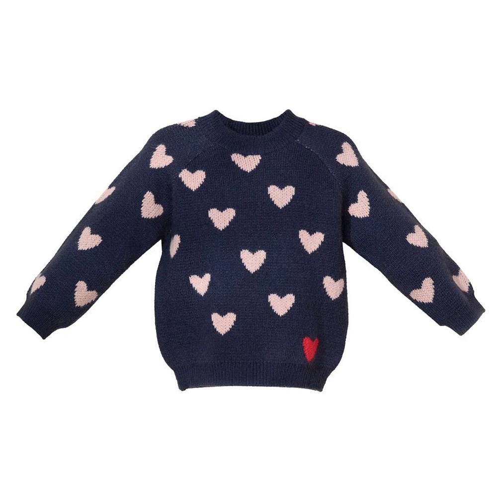 Pull Tricot Coeurs 2-6ans