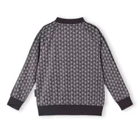 Peace Print Black Sweater 3-11y