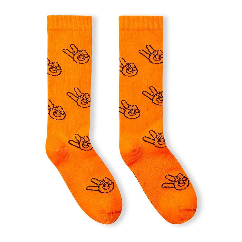 Peace Mid-Calf Socks 4-8y