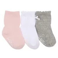 Basics Pink 3-Pack Socks 0-24m