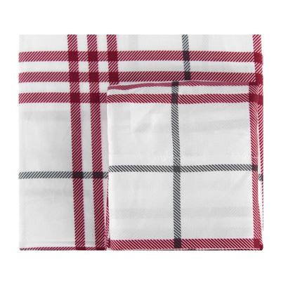 Double Sheet Set -Red Plaid