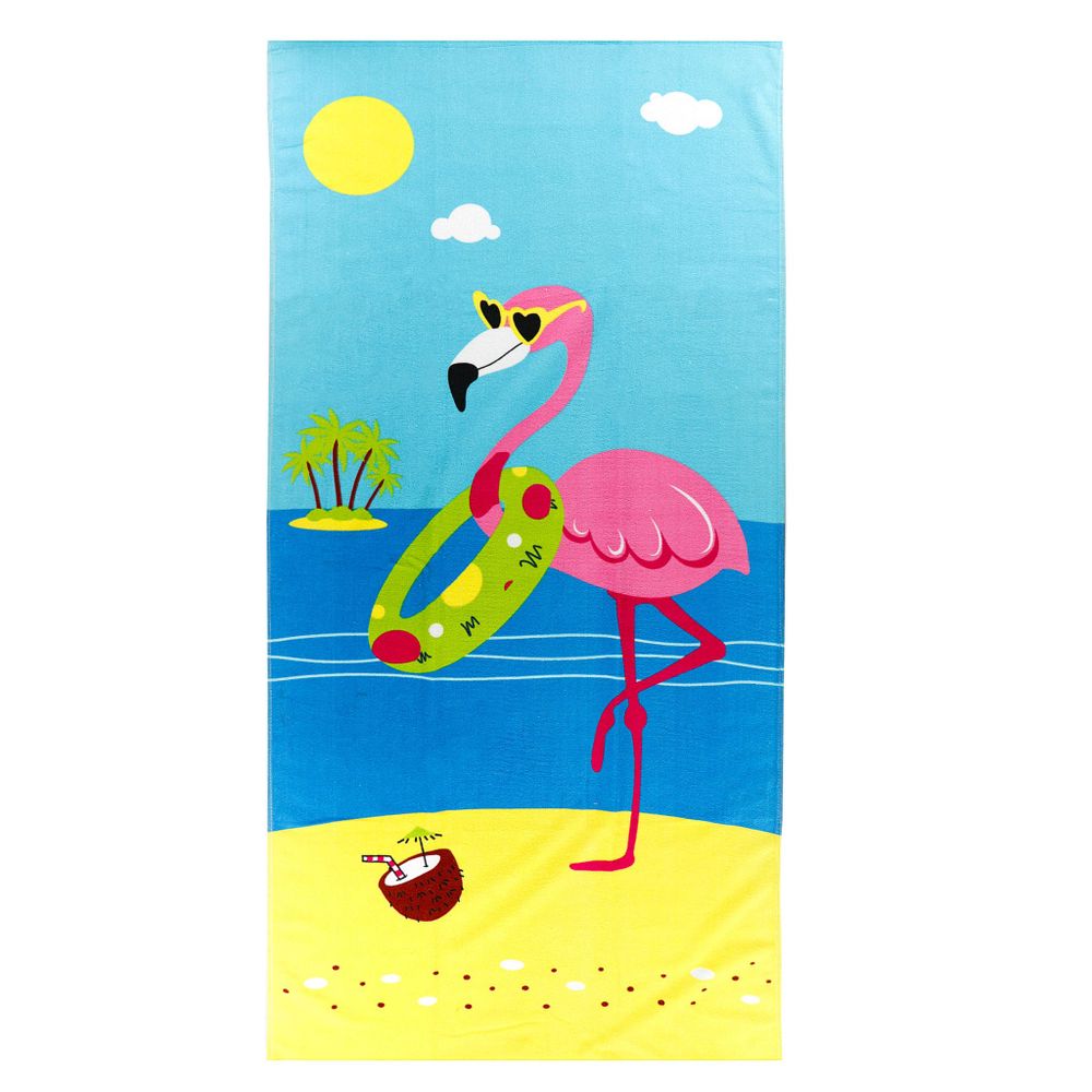 Beach Towel - Beach Flamingo