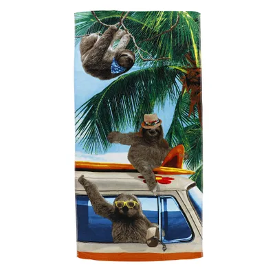 Beach Towel - Sloth Roadtrip